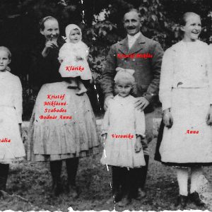 Kretovics Jenőné (Kristóf Klára) családja