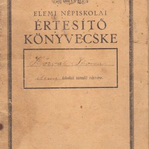 Értesítő könyvecske (Horváth Ilona)